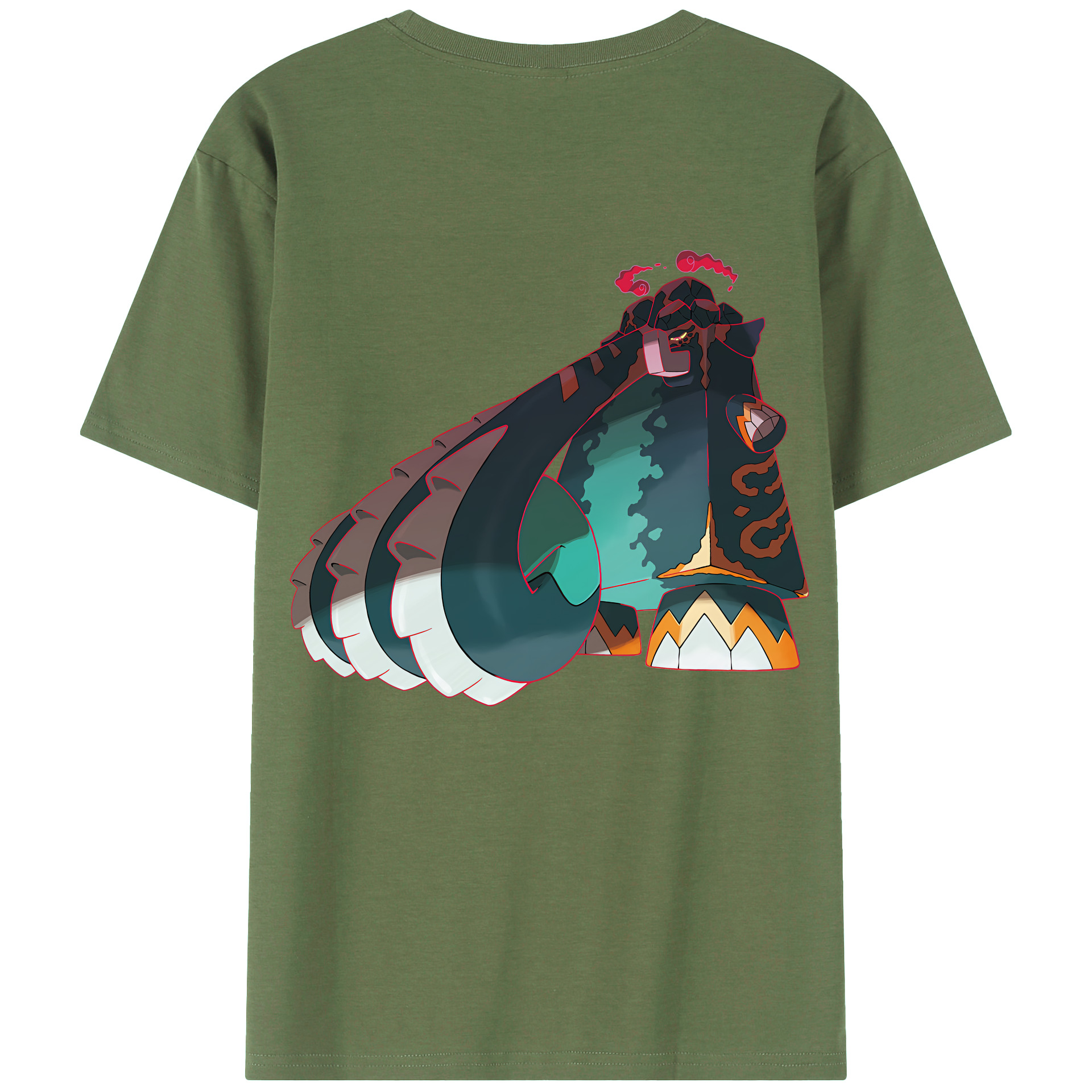 （画像用） ポケットモンスター Pokémon 綿100％ メンズ半袖Tシャツ（バックプリント） 通気性
